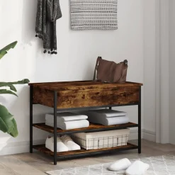 Banco zapatero Lovi con 2 estantes inferiores 50x70x42,5 cm