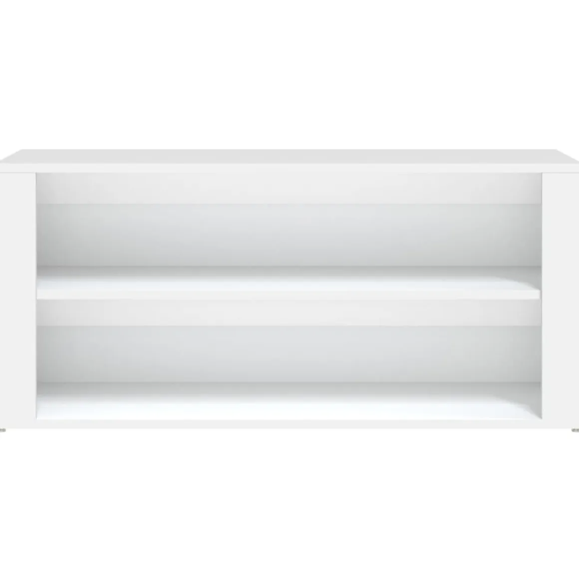 Banco zapatero Macarena 2 estantes blanco 45x100x35 cm