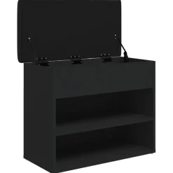 Banco zapatero Ulises 2 estantes + asiento acolchado 50x62x32 cm
