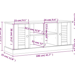Banco zapatero Vigo 4 huecos + 2 puertas 45x106x35 cm