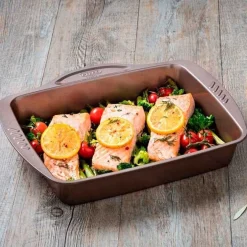Bandeja honda para horno Asimetría Pyrex antiadherente