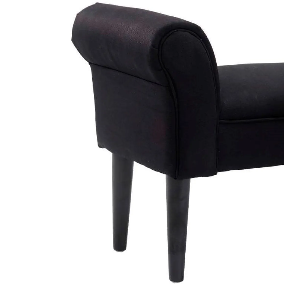 Banqueta Homcom acolchada negro 51x102x31 cm