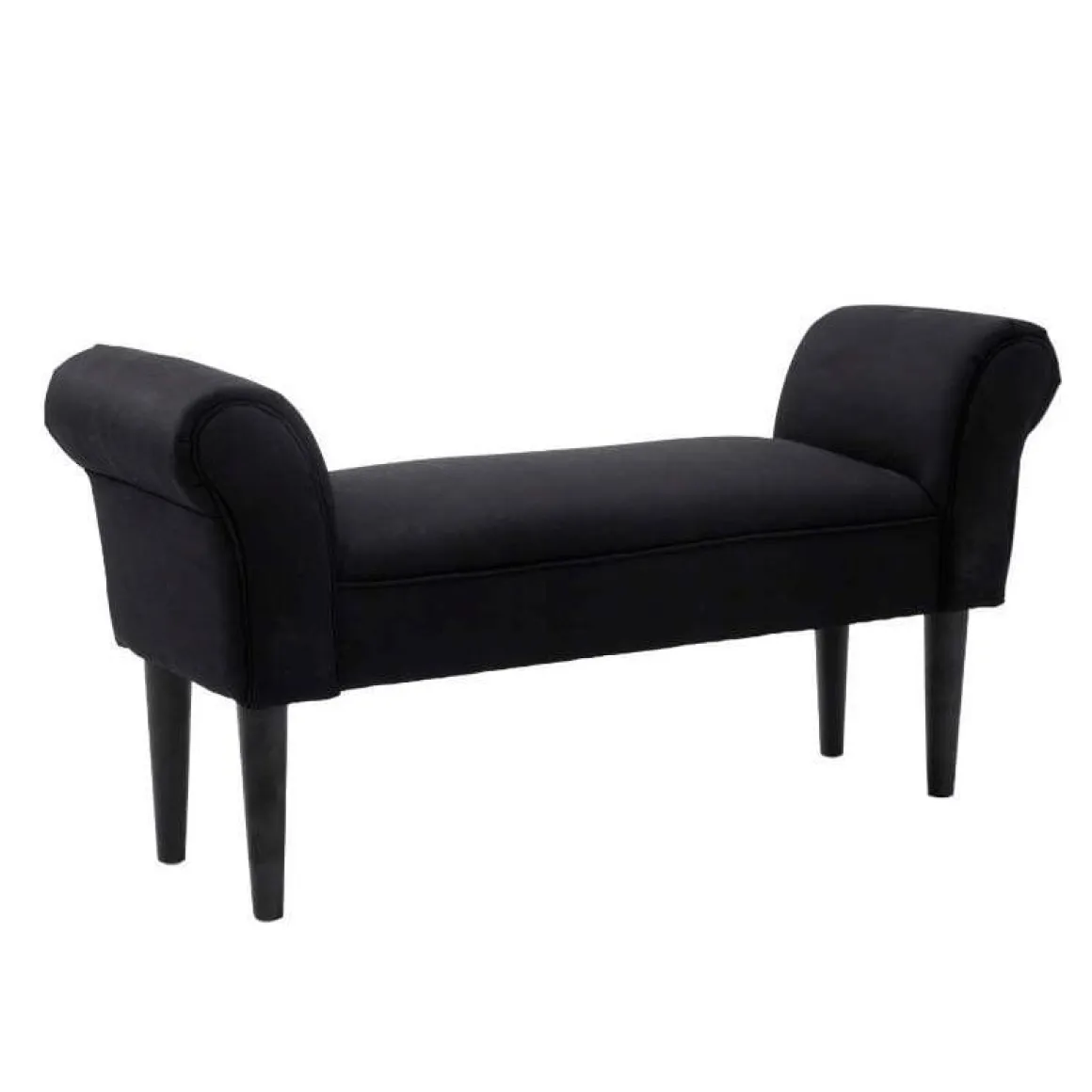 Banqueta Homcom acolchada negro 51x102x31 cm