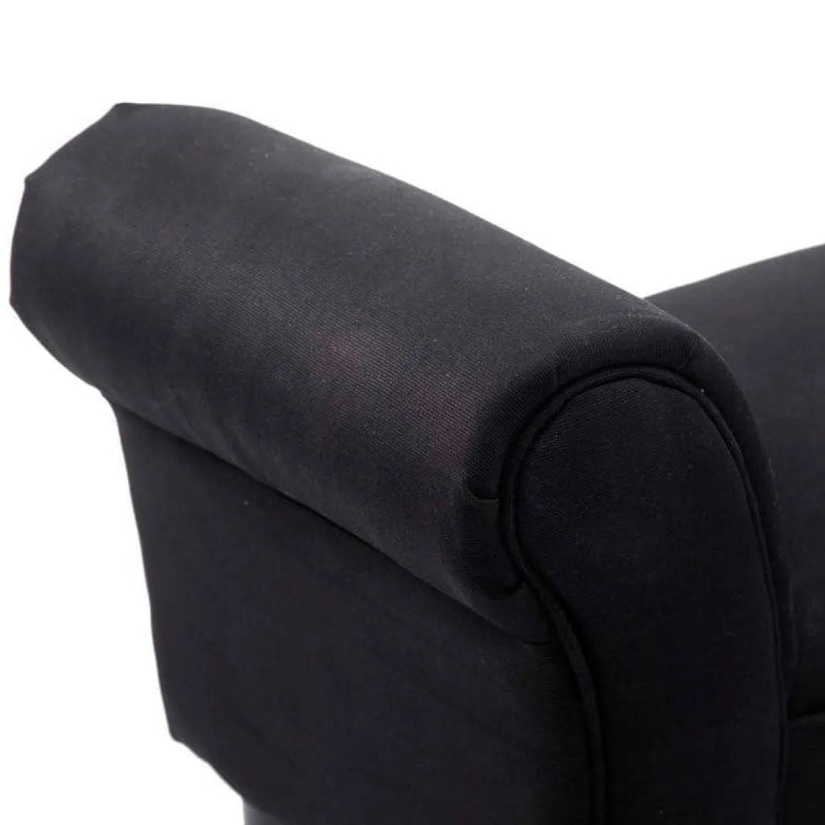 Banqueta Homcom acolchada negro 51x102x31 cm