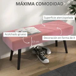 Banqueta Zure Homcom acolchada 45x100x36 cm