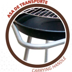 Barbacoa de carbón Aktive Barbecue 2 parrillas 4 alturas inox