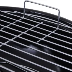 Barbacoa de carbón Outsunny negro/plata 85x56x48 cm