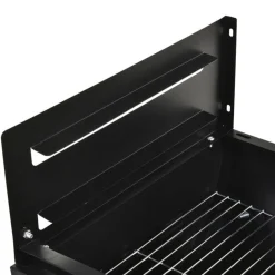 Barbacoa de carbón Outsunny 2 parrillas negro 96x90x45 cm