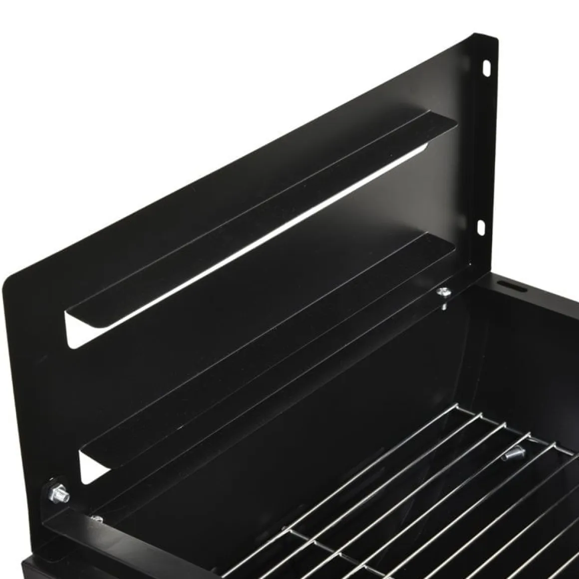 Barbacoa de carbón Outsunny 2 parrillas negro 96x90x45 cm