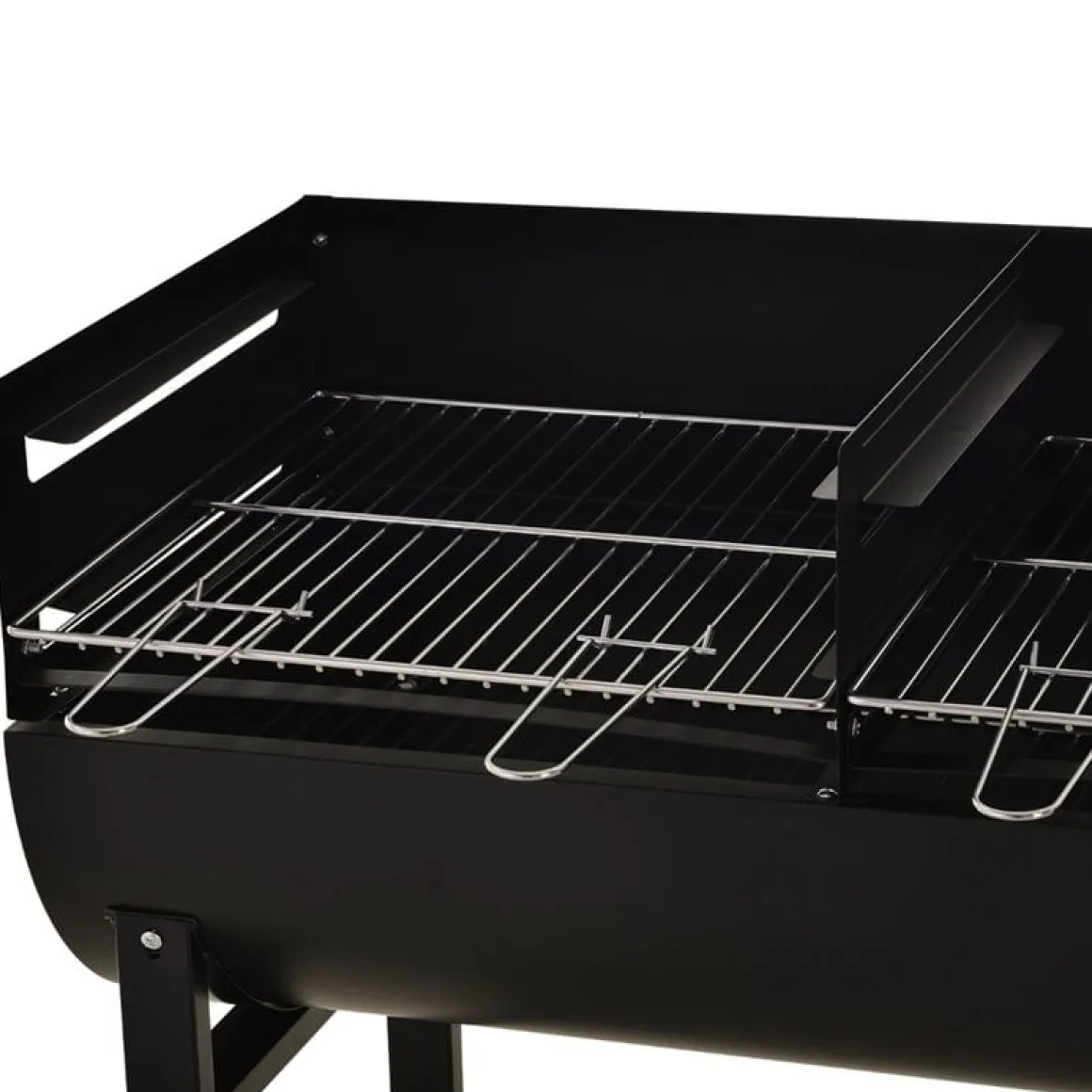 Barbacoa de carbón Outsunny 2 parrillas negro 96x90x45 cm