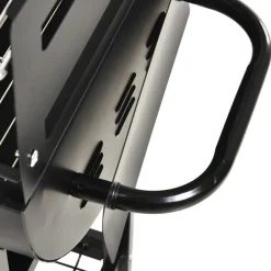 Barbacoa de carbón Outsunny 2 parrillas negro 96x90x45 cm