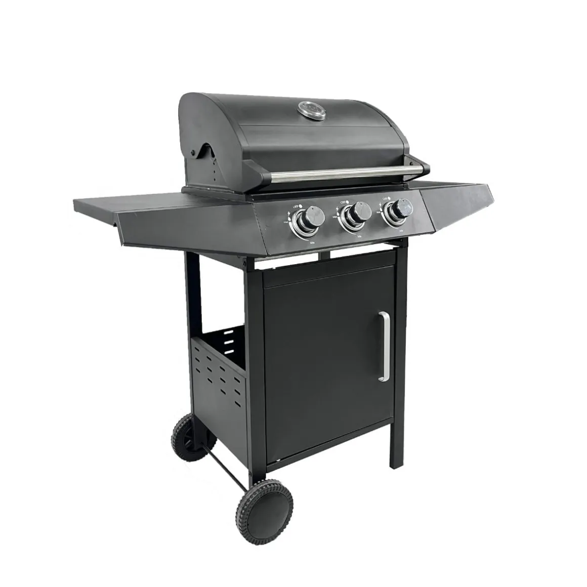 Barbacoa de gas Pegaso Hannover Grill 3 fuegos 110x110x46 cm negro