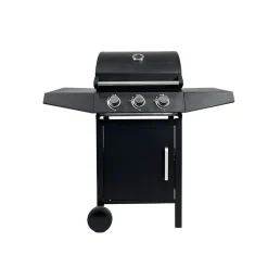 Barbacoa de gas Pegaso Hannover Grill 3 fuegos 110x110x46 cm negro