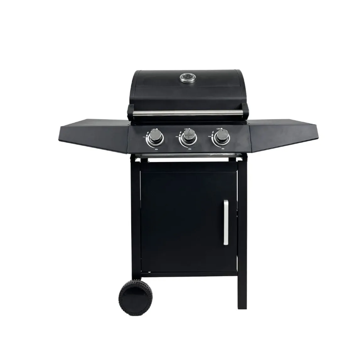 Barbacoa de gas Pegaso Hannover Grill 3 fuegos 110x110x46 cm negro