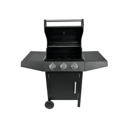 Barbacoa de gas Pegaso Hannover Grill 3 fuegos 110x110x46 cm negro