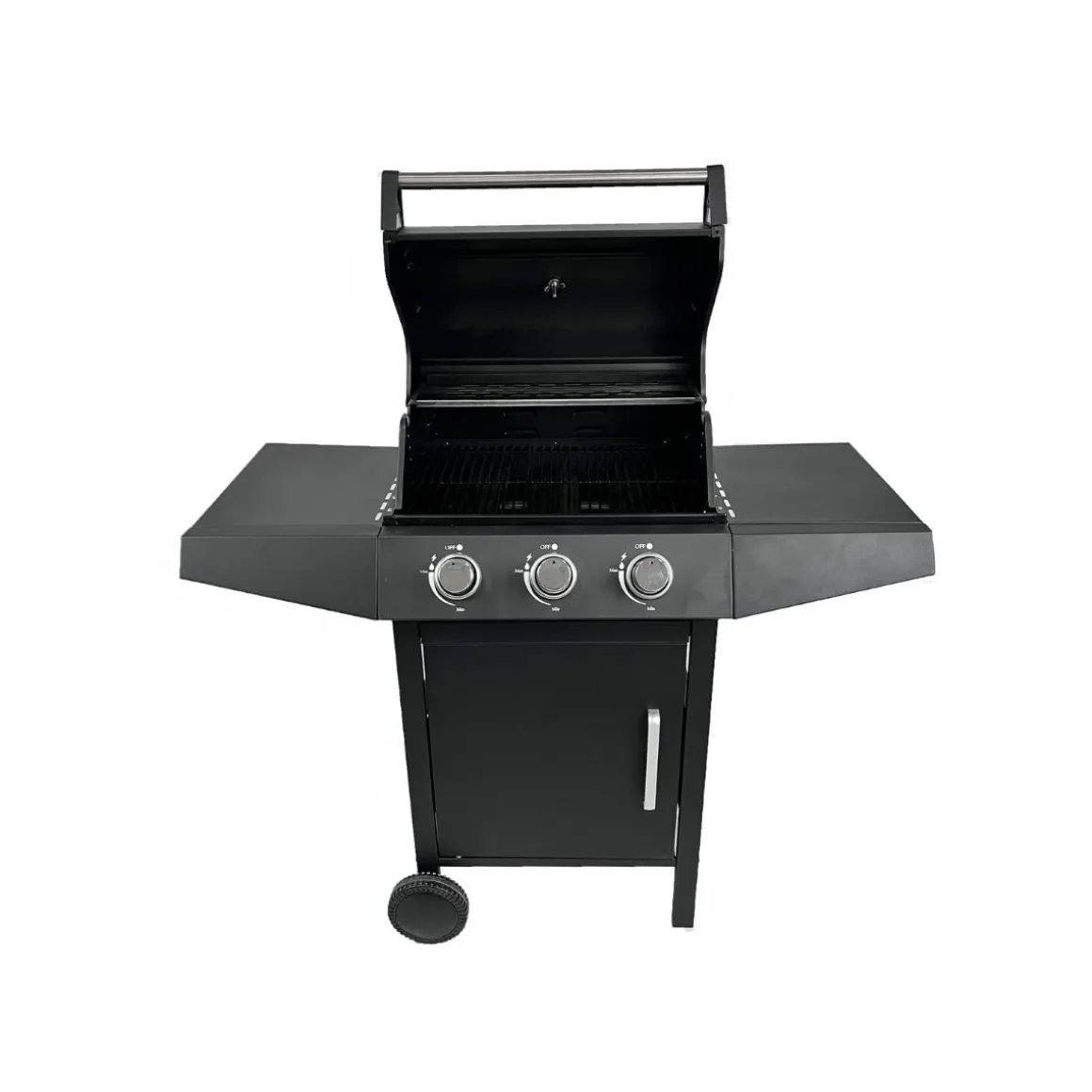 Barbacoa de gas Pegaso Hannover Grill 3 fuegos 110x110x46 cm negro