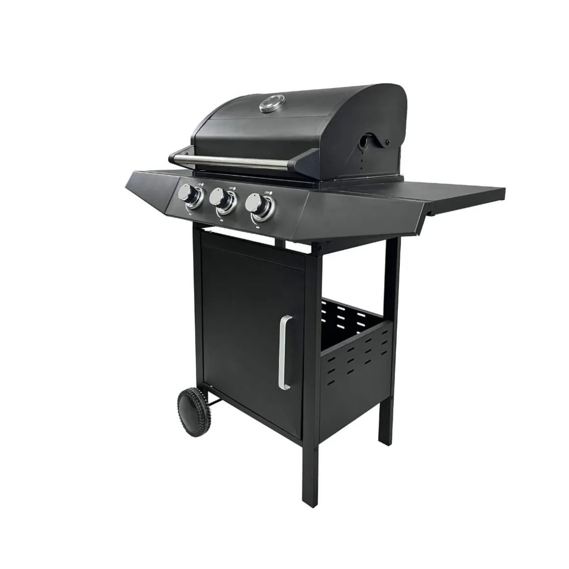 Barbacoa de gas Pegaso Hannover Grill 3 fuegos 110x110x46 cm negro