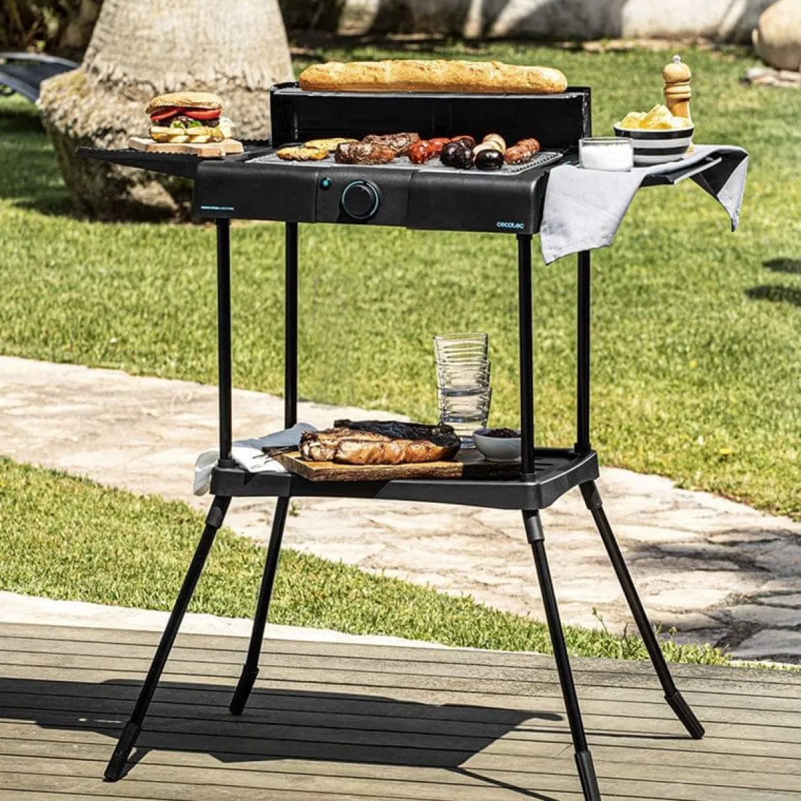 Barbacoa eléctrica Cecotec PerfectSteak 4250 Stand 2400 W negro