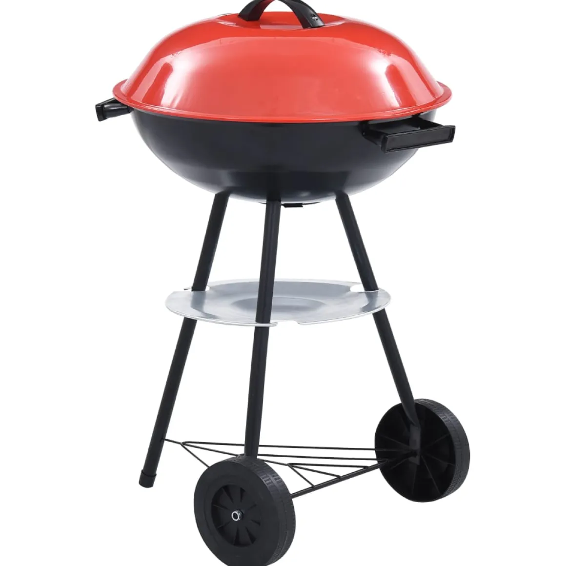 Barbacoa portátil de carbón con ruedas rojo/negro Ø44 cm