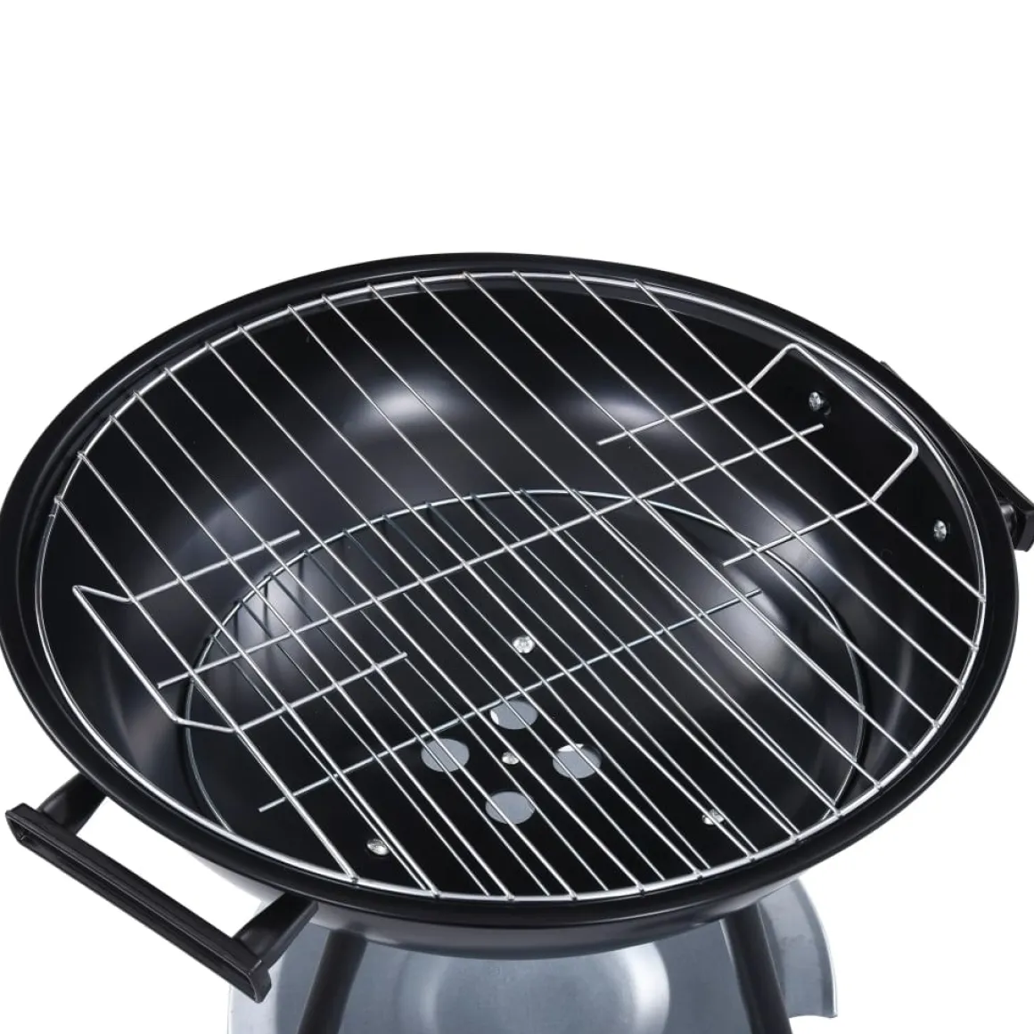 Barbacoa portátil de carbón con ruedas rojo/negro Ø44 cm