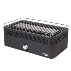 Barbacoa portátil sin humos Aktive Barbecue forma rectangular negro