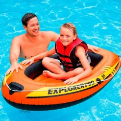 Barca hinchable infantil Explorer Pro 50 Intex +6A naranja 23x137x85 cm