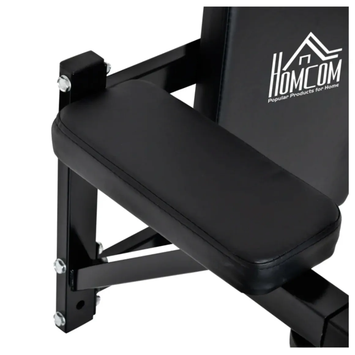 Barra de musculación Homcom ajustable negro 48x70x56/63 cm