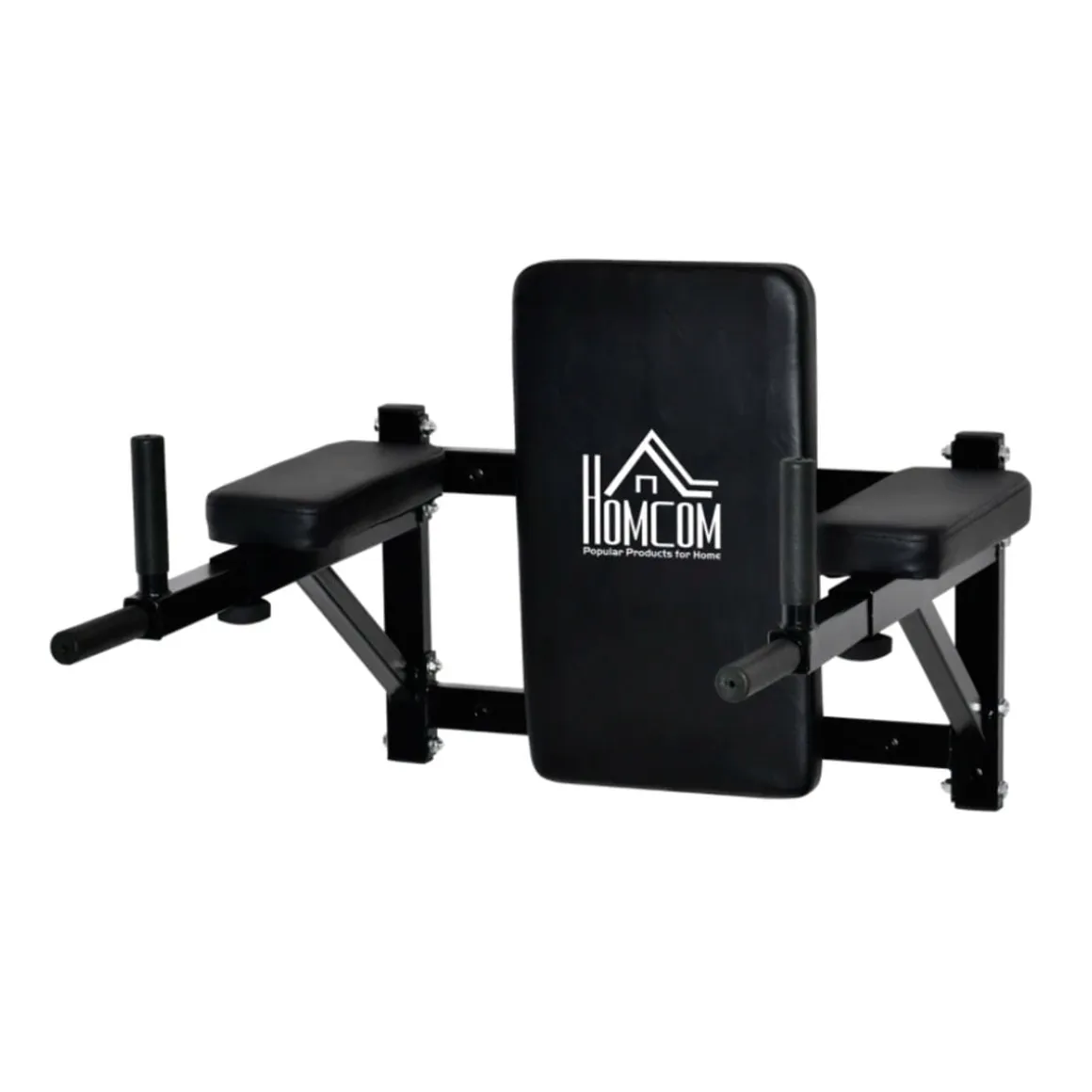 Barra de musculación Homcom ajustable negro 48x70x56/63 cm