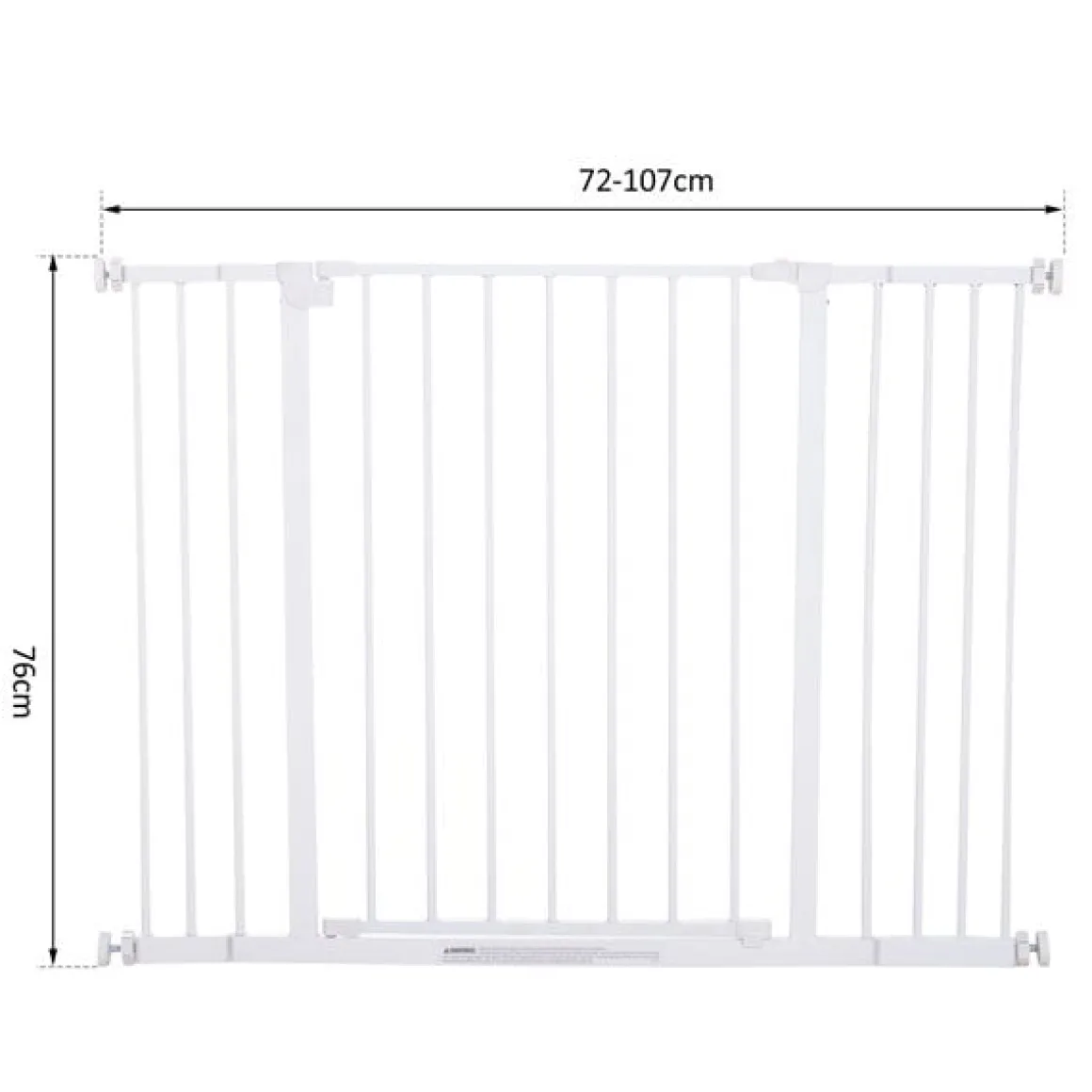 Barrera de seguridad PawHut extensible puertas y escaleras metal blanco 76x72-107 cm