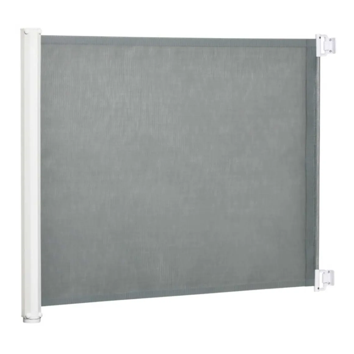 Barrera de seguridad PawHut extensible para mascotas gris 82,5x115x5,5 cm