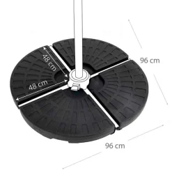 Base de sombrilla Aktive rellenable negro Ø96 cm
