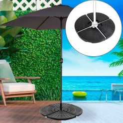 Base de sombrilla Aktive rellenable negro Ø96 cm