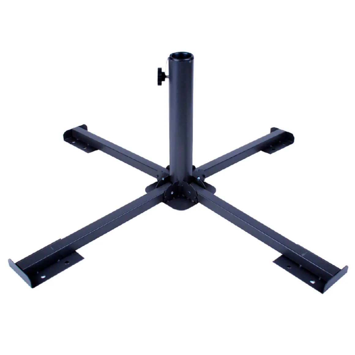 Base de sombrilla Aktive Garden en cruz 4 patas 38/50mm negro Ø86x34 cm