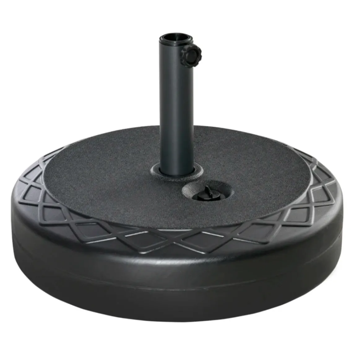 Base de sombrilla Outsunny rellenable redondo 38/48mm negro Ø55x38 cm