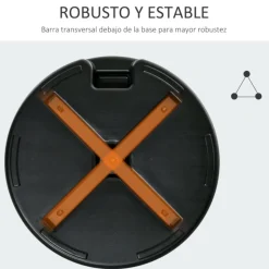 Base de sombrilla Outsunny rellenable redondo 38/48mm negro Ø55x38 cm