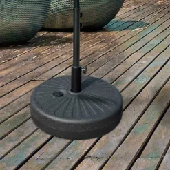 Base de sombrilla Outsunny rellenable 38/48mm negro Ø51x30,5cm