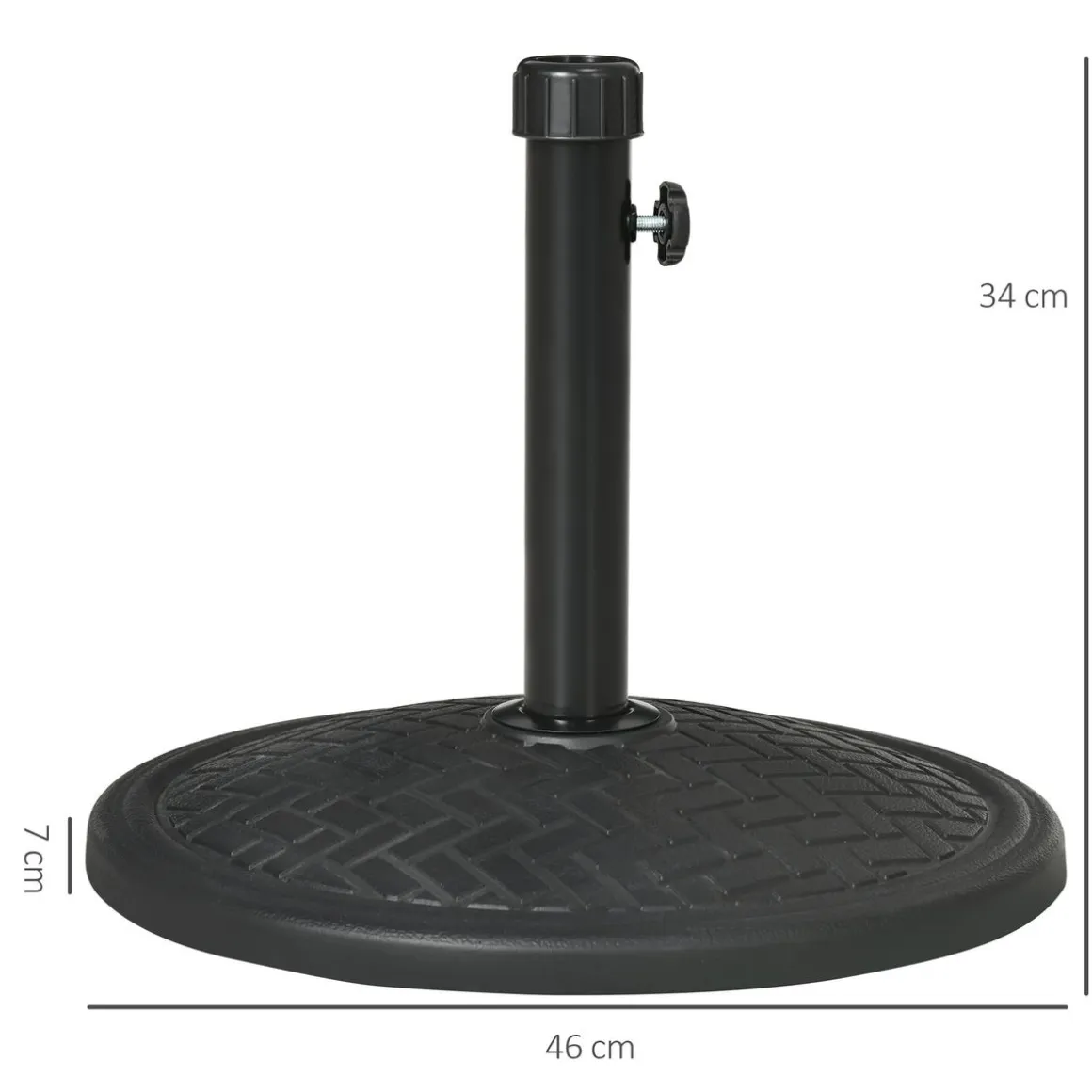 Base de sombrilla Outsunny 32/38 mm negro Ø46x34 cm