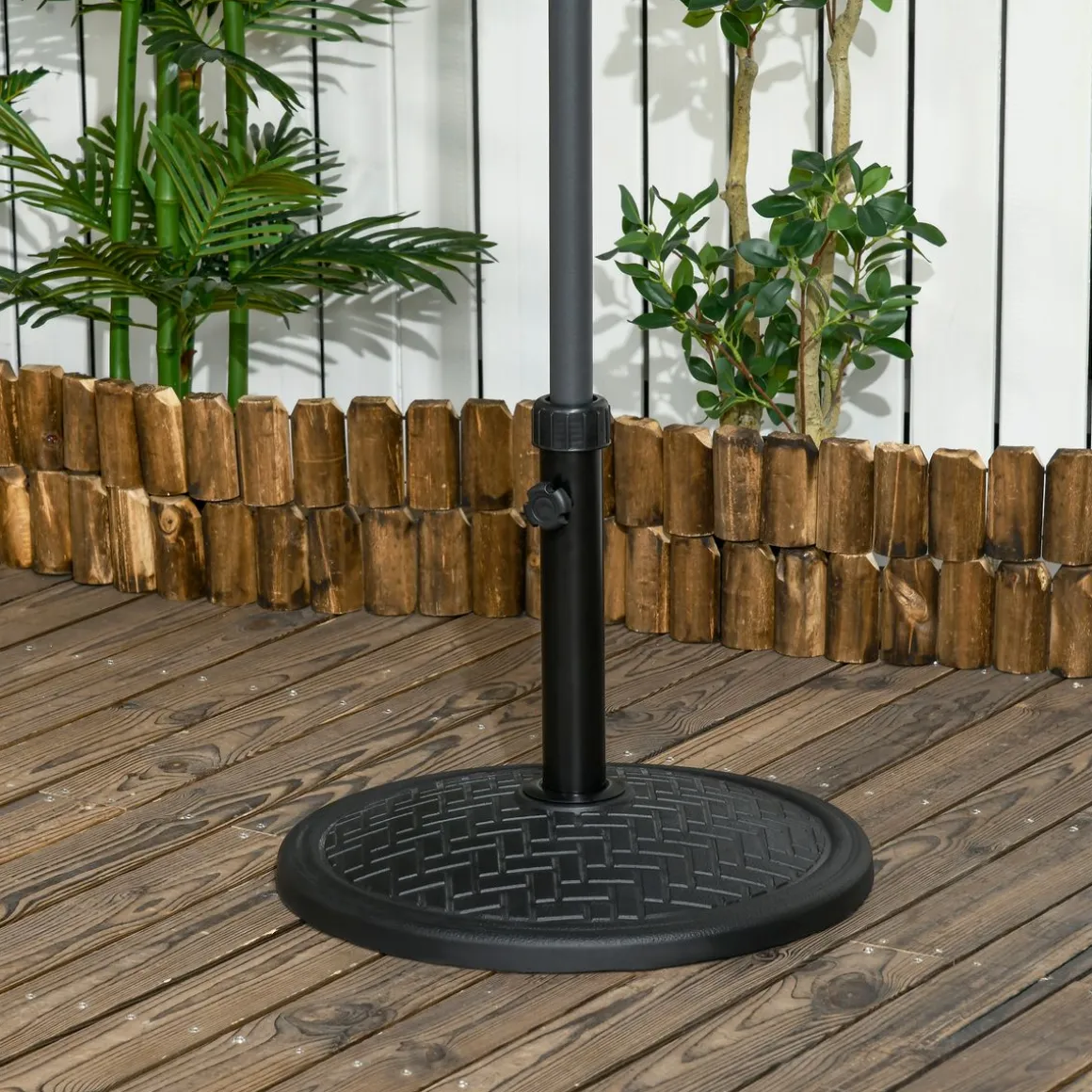 Base de sombrilla Outsunny 32/38 mm negro Ø46x34 cm