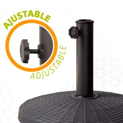 Base para sombrilla Aktive Garden forma redonda 10kg antracita 33,5xØ44,5 cm
