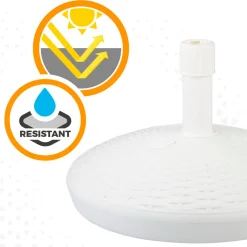 Base para sombrilla Aktive Garden forma circular 30kg blanco 35xØ58 cm