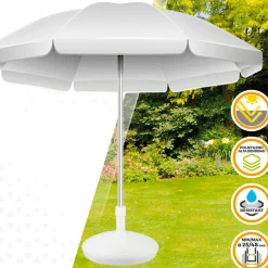 Base para sombrilla Aktive Garden forma circular 30kg blanco 35xØ58 cm