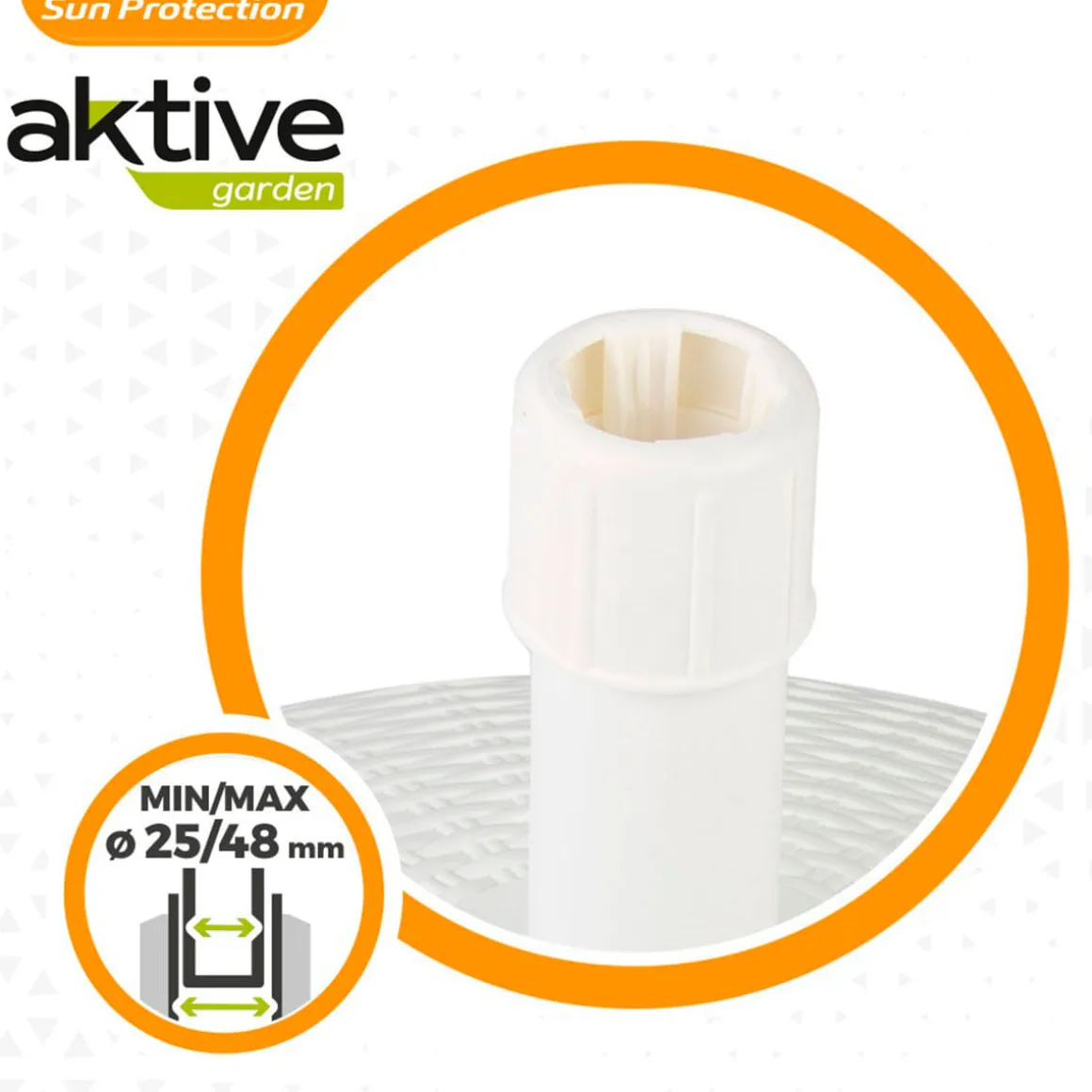 Base para sombrilla Aktive Garden forma circular 30kg blanco 35xØ58 cm