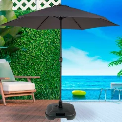 Base para sombrilla Aktive Garden forma cuadrada con asa 19kg negro 13x44x44 cm