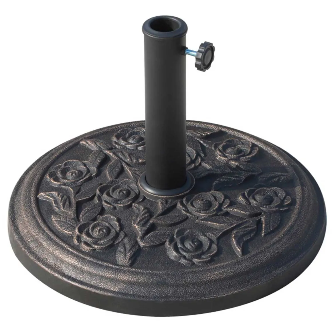 Base para sombrilla de jardín Outsunny 9kg negro Ø45,5x31 cm