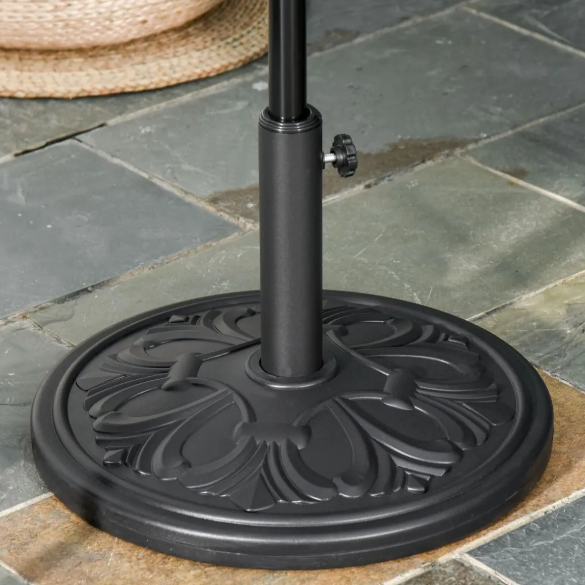 Base para sombrilla Nina Outsunny 35/38/48 mm negro Ø48 cm