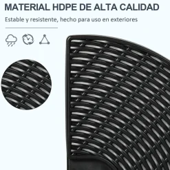 Base para sombrillas Tampa Outsunny 4 piezas rellenables negro Ø100x8 cm