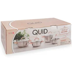 Batería de cocina Vanity Quid 7 piezas inox/bronce Ø14/Ø16/Ø20/Ø24 cm