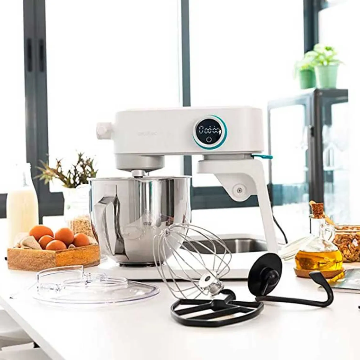 Batidora amasadora Cecotec Twist&Fusion 4000 Luxury White 800W 5,2L blanco