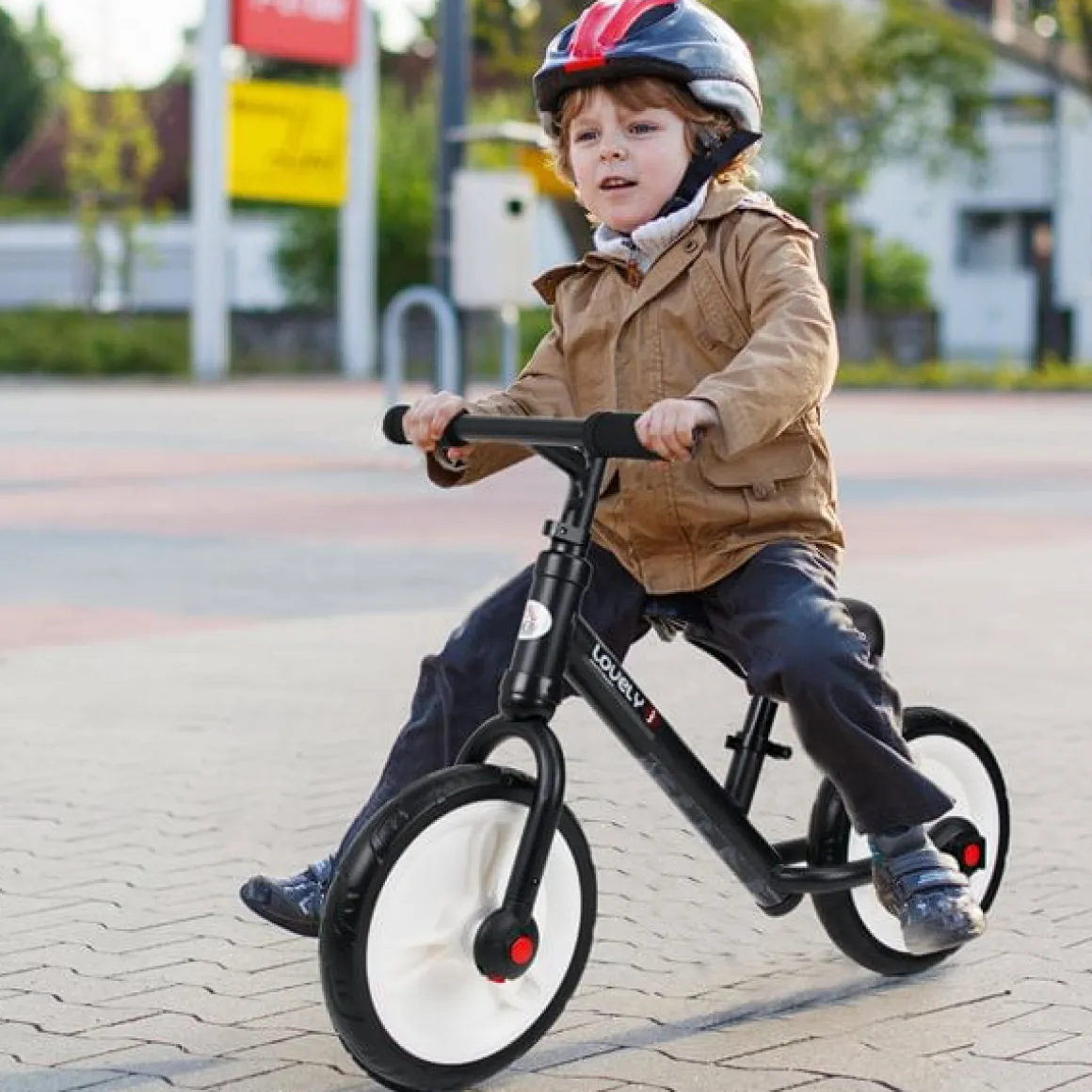 Bicicleta con pedales y ruedas +2A negro 54x35x85 cm
