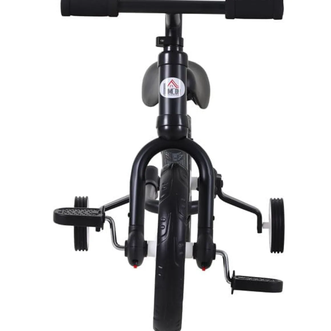 Bicicleta con pedales y ruedas +2A negro 54x35x85 cm